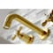 Kingston Brass KS8127BEX Essex 2-Handle 8" Wall Mount Bathroom Faucet, Brushed Brass KS8127BEX - alternate 6